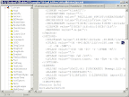 De Code Editor in C++ Builder 5 toont hier het actieve projectbestand in XML formaat, waardoor u de volledige configuratie snel kunt overzien en wijzigen. Aan de linkerkant bevindt zich de reeds bekende ClassExplorer.